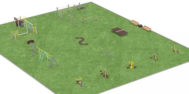 Дизайн проект спортплощадки разновозрастной  в Волгограде