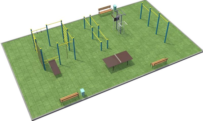 Проект спортплощадки 170 метров в Волгограде в Волгограде