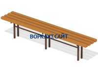 Двухметровая лавочка без спинки 2 м МАФ 1602 в Волгограде