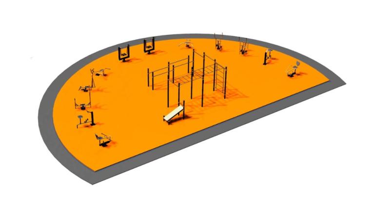 Дизайн проект спортплощадки Полукруглая в Волгограде