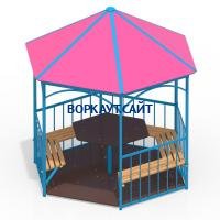 Беседка со столом, лавками и полом МАФ 4123 в Волгограде