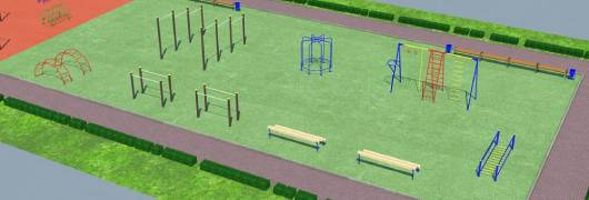 Проект детско-спортивной площадки для школы - детсада в Волгограде
