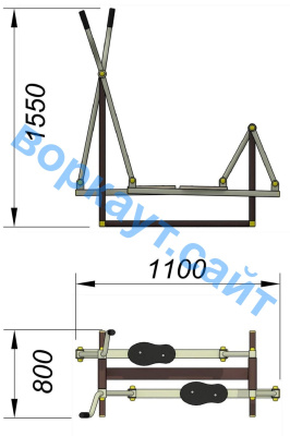 Уличный тренажер "Лыжник" УТ 008 в Волгограде