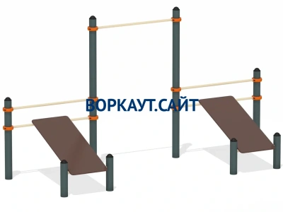 Воркаут с турником и двойной скамьей для пресса ВС-28 в Волгограде