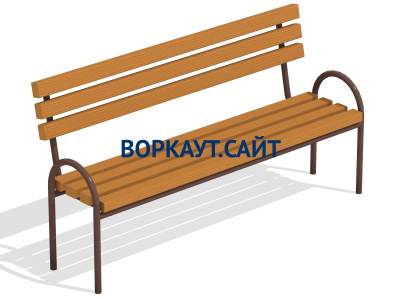 Парковая лавочка со спинкой МАФ 1605 в Волгограде