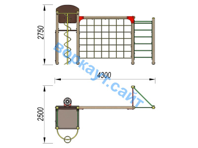 Детский спортивный комплекс Игровой ДСК 3111 в Волгограде Детский спортивный комплекс Игровой ДСК 3111 в Волгограде