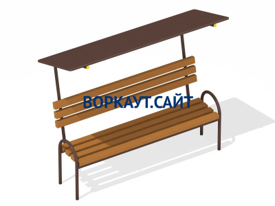 Лавочка под навесом МАФ 1607 в Волгограде