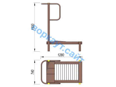 Уличный тренажер Беговая дорожка УТ 009 в Волгограде