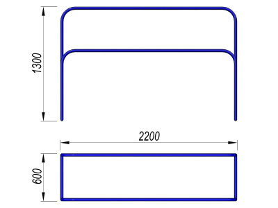 Брусья разновысокие МАФ 3531 в Волгограде