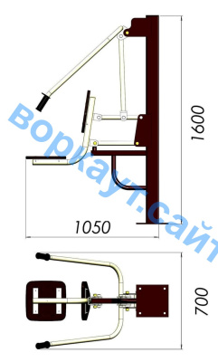 Уличный тренажер "Жим от груди" УТ 002 в Волгограде