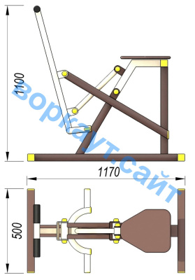 Уличный тренажер "Наездник " УТ 006 в Волгограде