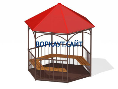 Беседка с лавками и полом МАФ 4122 в Волгограде