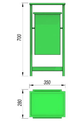 Урна с крышкой МАФ 1631 в Волгограде