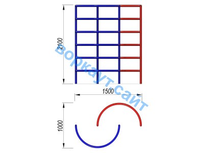 Шведская стенка полукруглая ДСК 3503 в Волгограде